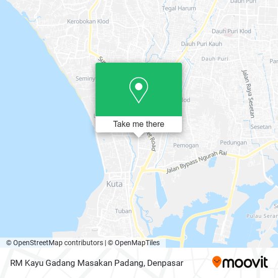 RM Kayu Gadang Masakan Padang map