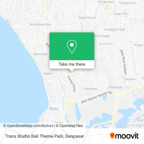 Trans Studio Bali Theme Park map