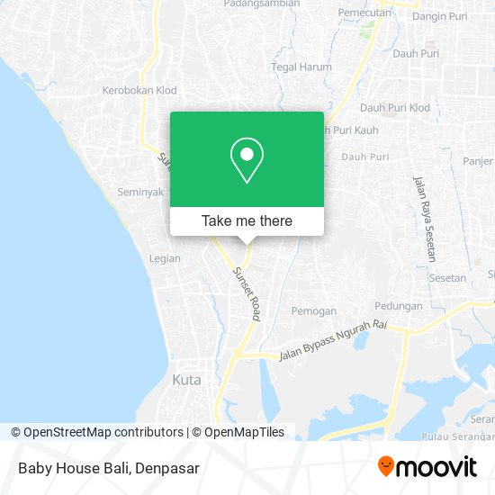 Baby House Bali map