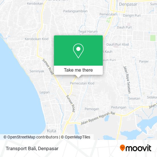 Transport Bali map