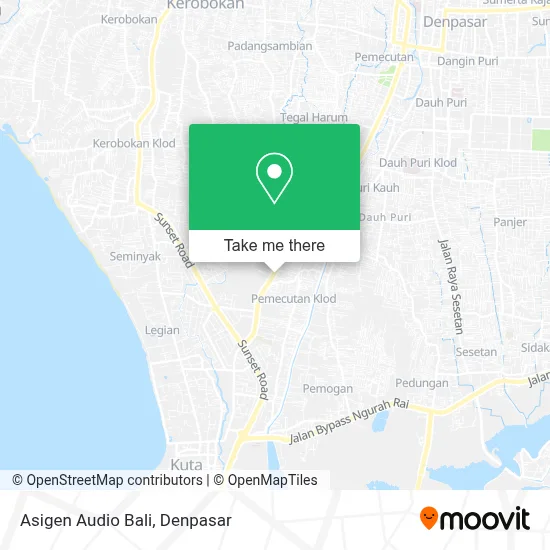Asigen Audio Bali map