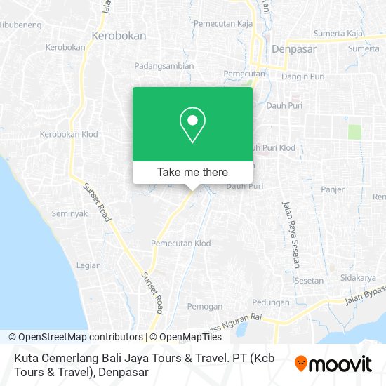 Kuta Cemerlang Bali Jaya Tours & Travel. PT (Kcb Tours & Travel) map