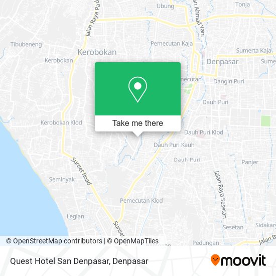Quest Hotel San Denpasar map
