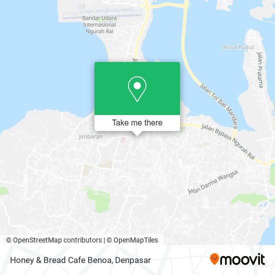 Honey & Bread Cafe Benoa map