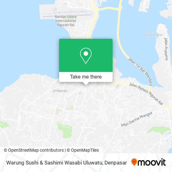 Warung Sushi & Sashimi Wasabi Uluwatu map