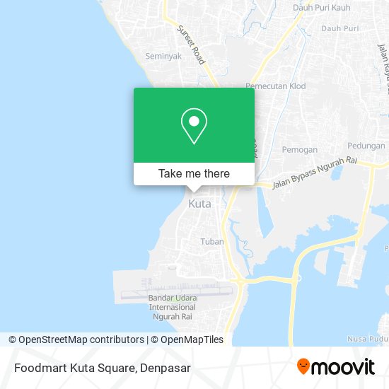 Foodmart Kuta Square map