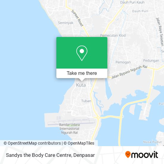 Sandys the Body Care Centre map