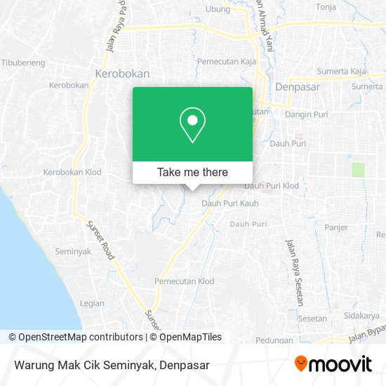 Warung Mak Cik Seminyak map