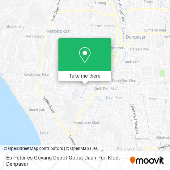 Es Puter es Goyang Depot Goput Dauh Puri Klod map