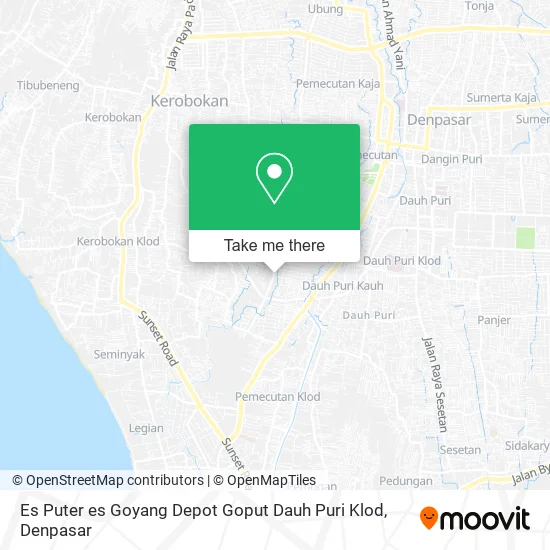 Es Puter es Goyang Depot Goput Dauh Puri Klod map