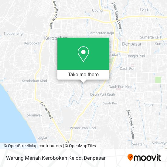 Warung Meriah Kerobokan Kelod map