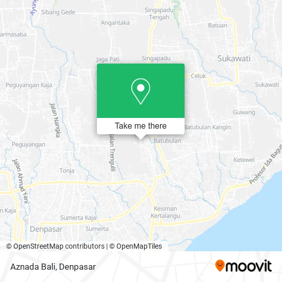Aznada Bali map