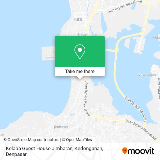 Kelapa Guest House Jimbaran, Kedonganan map
