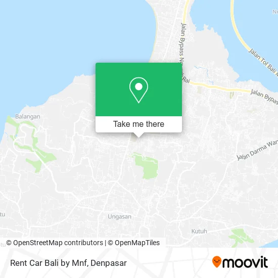 Rent Car Bali by Mnf map