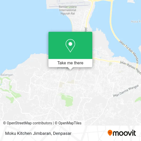 Moku Kitchen Jimbaran map