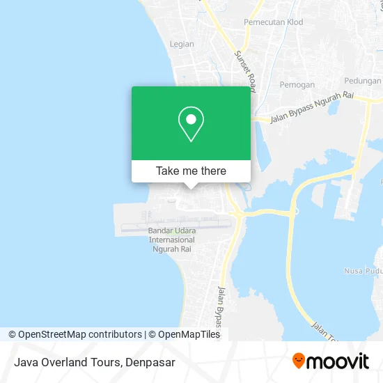 Java Overland Tours map