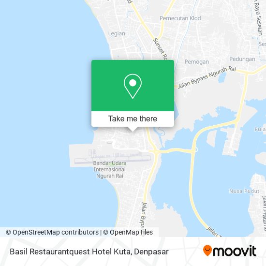 Basil Restaurantquest Hotel Kuta map