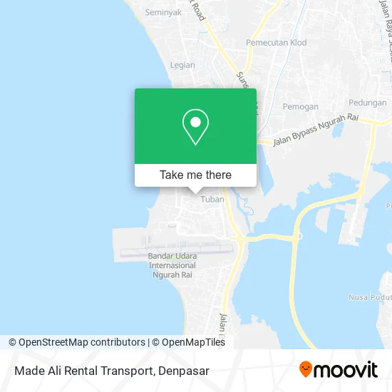 Made Ali Rental Transport map