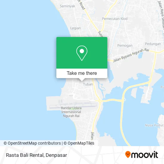 Rasta Bali Rental map