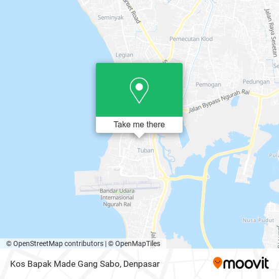 Kos Bapak Made Gang Sabo map