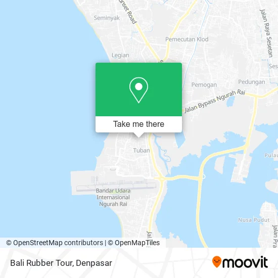 Bali Rubber Tour map