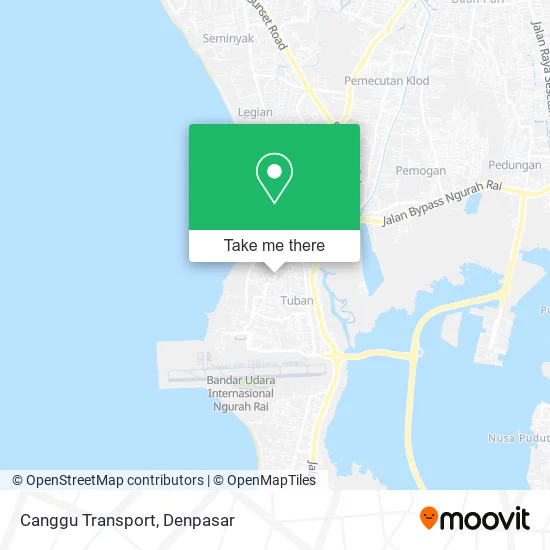 Canggu Transport map
