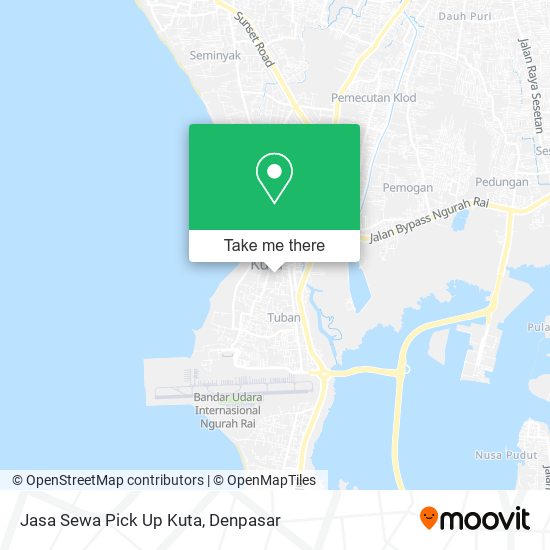 Jasa Sewa Pick Up Kuta map