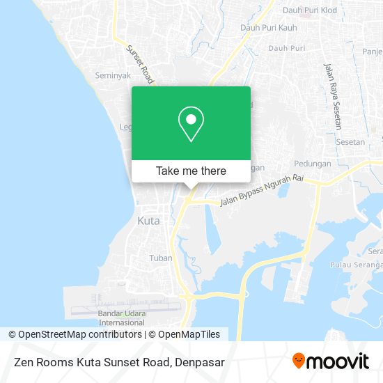 Zen Rooms Kuta Sunset Road map