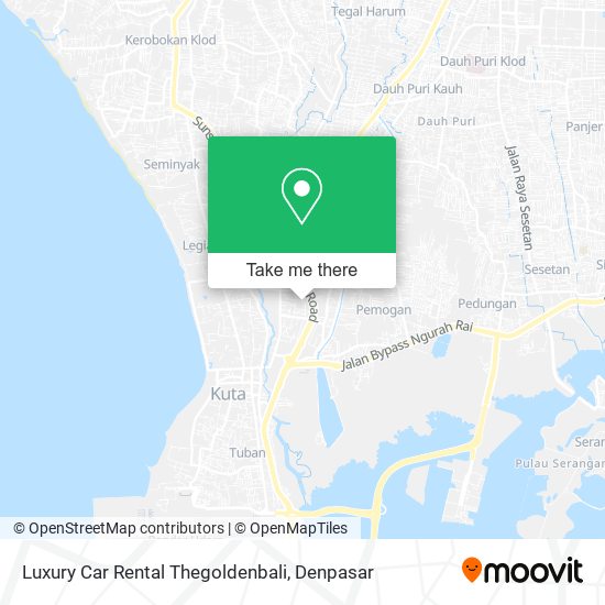 Luxury Car Rental Thegoldenbali map