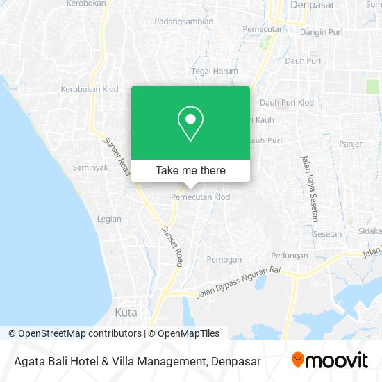 Agata Bali Hotel & Villa Management map