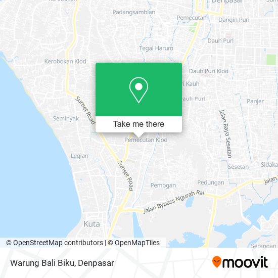 Warung Bali Biku map