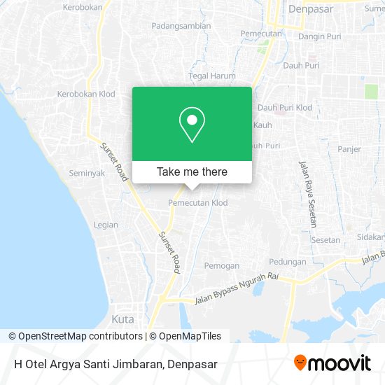 H Otel Argya Santi Jimbaran map