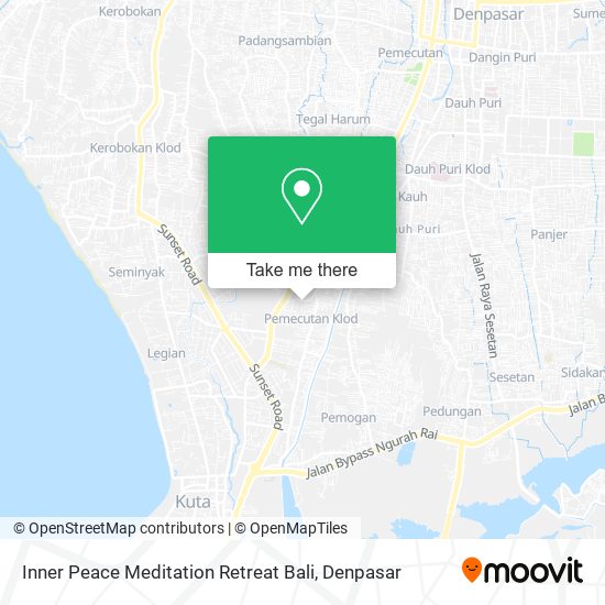 Inner Peace Meditation Retreat Bali map