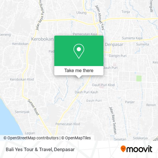 Bali Yes Tour & Travel map