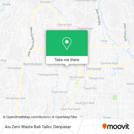 Aiu Zero Waste Bali Tailor map
