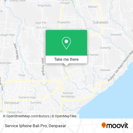 Service Iphone Bali Pro map