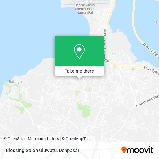 Blessing Salon Uluwatu map