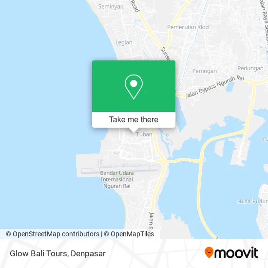 Glow Bali Tours map