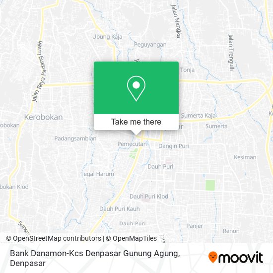 Bank Danamon-Kcs Denpasar Gunung Agung map