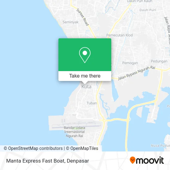 Manta Express Fast Boat map