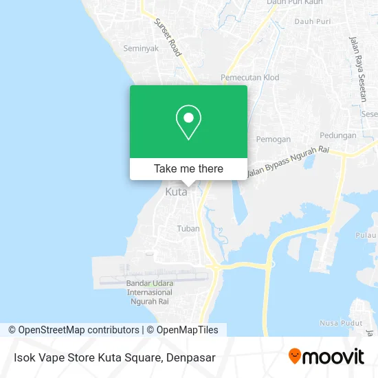 Isok Vape Store Kuta Square map