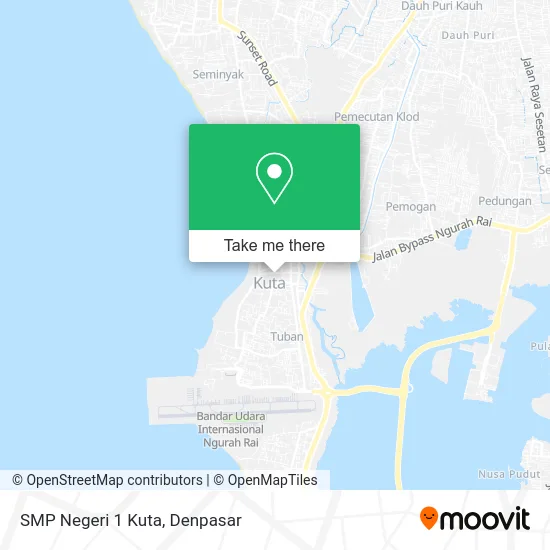SMP Negeri 1 Kuta map