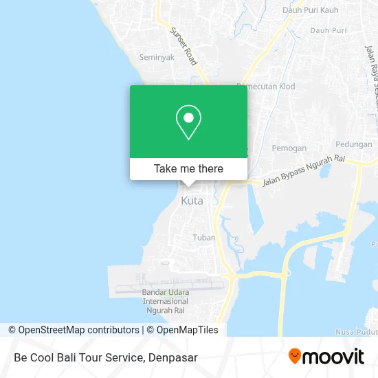 Be Cool Bali Tour Service map