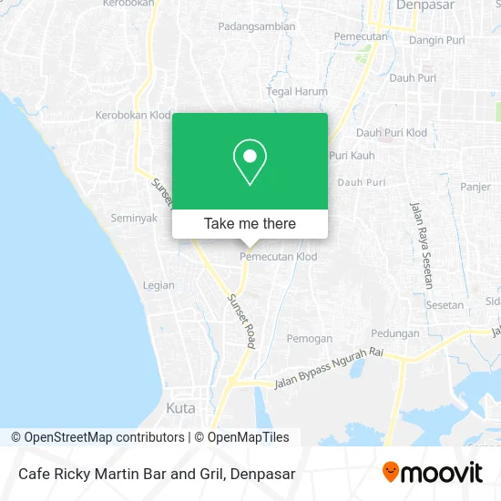 Cafe Ricky Martin Bar and Gril map