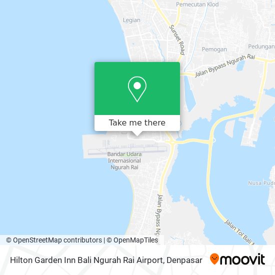 Hilton Garden Inn Bali Ngurah Rai Airport map
