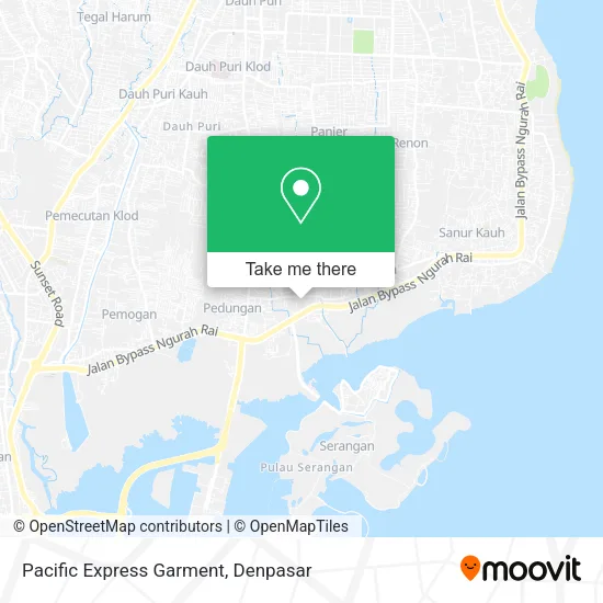 Pacific Express Garment map