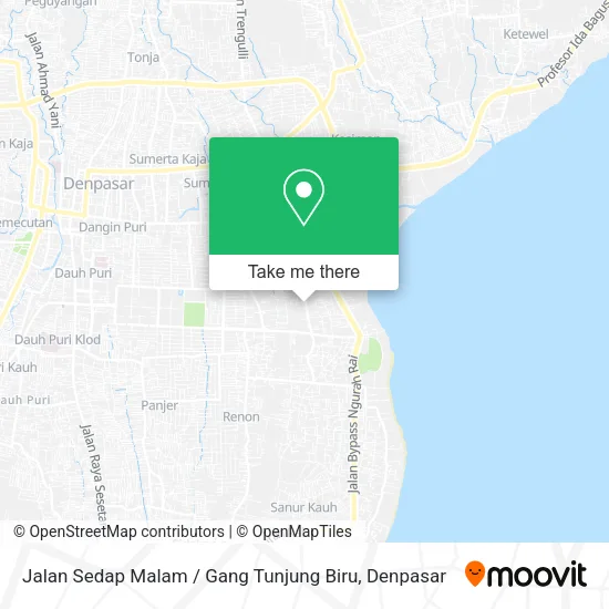 Jalan Sedap Malam / Gang Tunjung Biru map