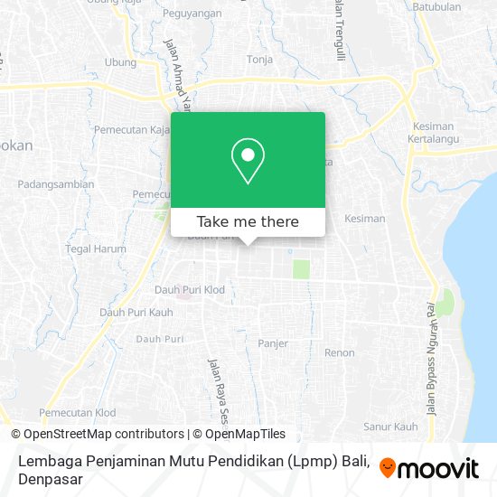 Lembaga Penjaminan Mutu Pendidikan (Lpmp) Bali map