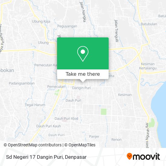 Sd Negeri 17 Dangin Puri map