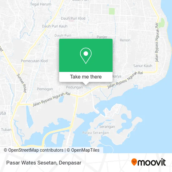Pasar Wates Sesetan map